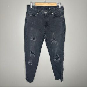 Refuge denim black Distressed Black mom Jeans